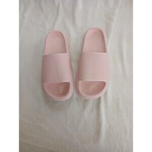 Bobbie Brooks Plastic Squishy Slides Size 7/8 Pink Comfy Relax Spa Beach Pool